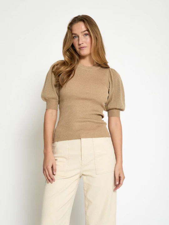 Foto van product minus Trui 'Fine' sand / goud