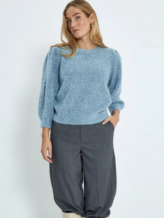 Foto van product minus Trui 'Jennie' blauw gemêleerd