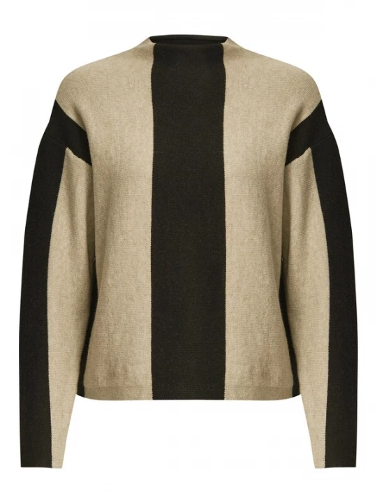 Foto van product minus Trui 'Mireya' beige / zwart