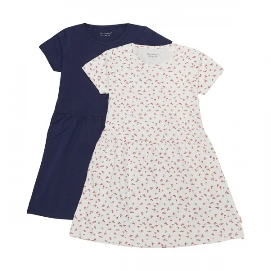 Foto van product MINYMO Jurk donkerblauw / kersrood / wit