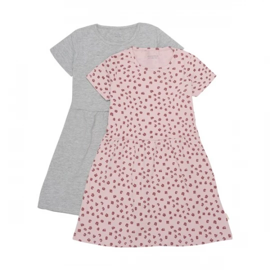 Foto van product MINYMO Jurk lichtgrijs / pink / donkerrood