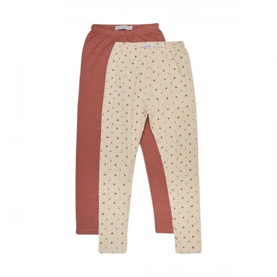 Foto van product MINYMO Leggings bruin / rosa / natuurwit