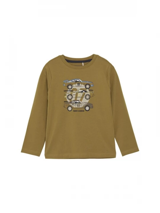 Foto van product MINYMO Shirt mosterd / zwart / wit