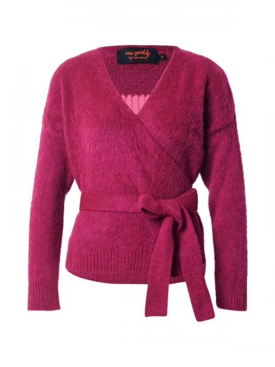 Foto van product miss goodlife Gebreid vest bessen / rosa