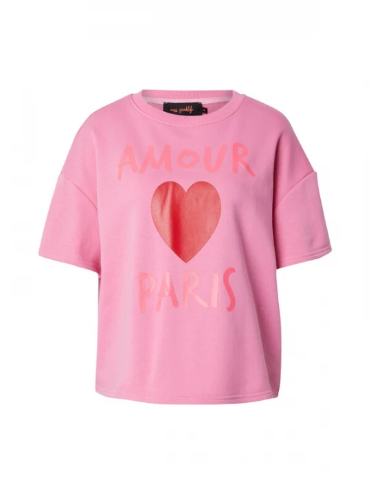 Foto van product miss goodlife Sweatshirt 'Amour Paris' rosa / rood