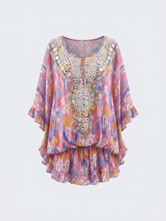 Foto van product Miss June Jurk 'Mini Robe Fresh' rosa