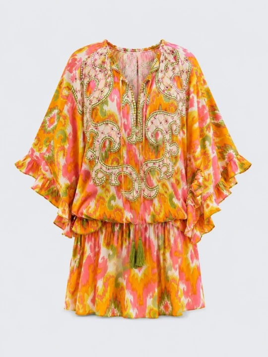 Foto van product Miss June Jurk 'Mini Robe Mavis' oranje