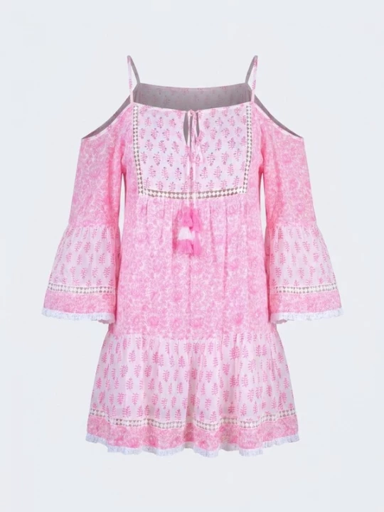 Foto van product Miss June Jurk 'Robe Courte Celya' rosa