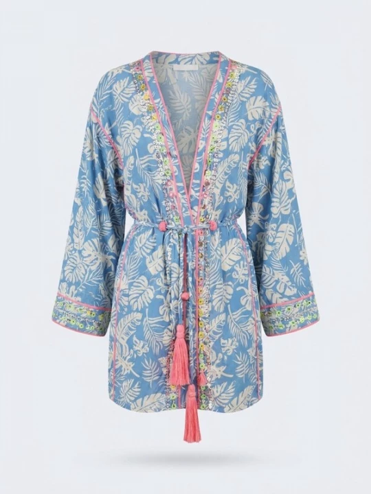 Foto van product Miss June Jurk 'Robe Courte Milos' blauw
