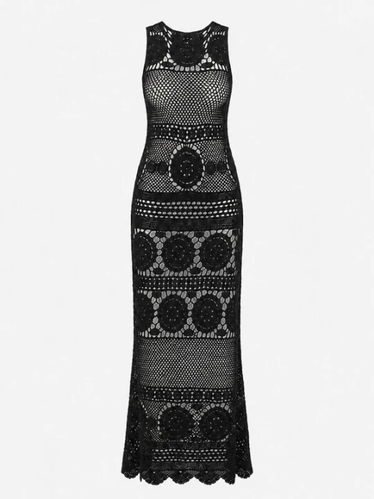 Foto van product Miss June Jurk 'Robe Longue Angel' zwart