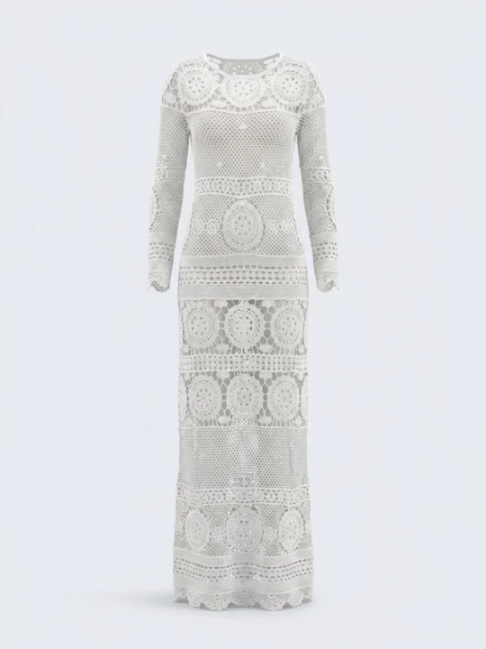 Foto van product Miss June Jurk 'Robe Longue Birkin' wit