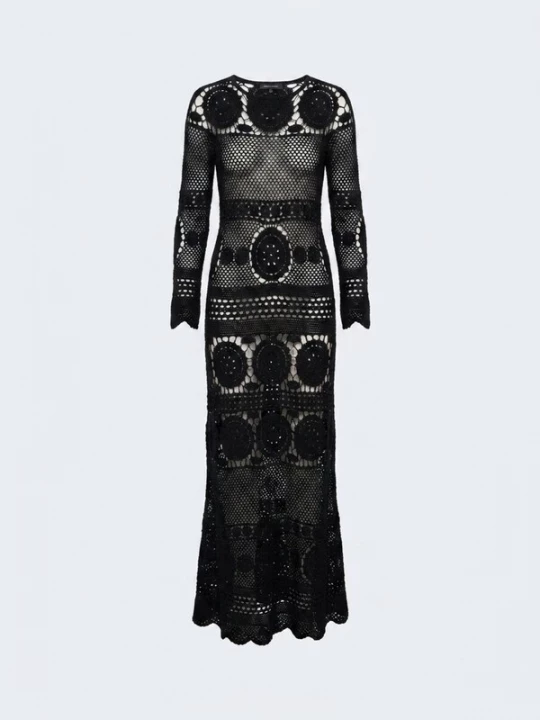 Foto van product Miss June Jurk 'Robe Longue Birkin' zwart