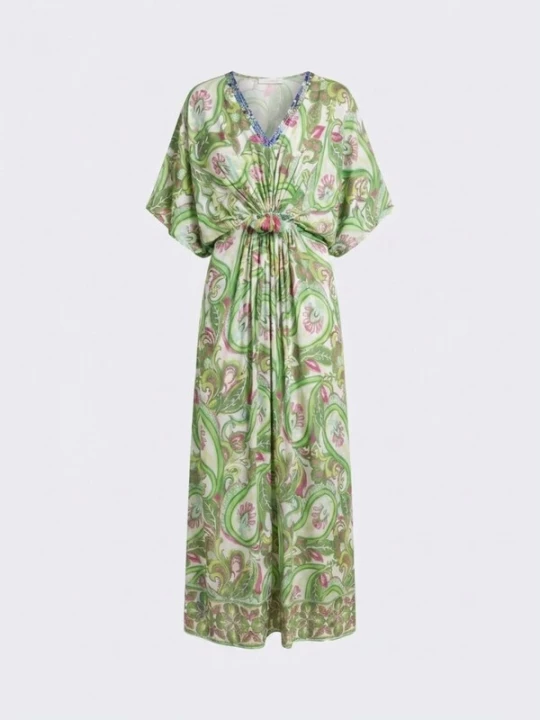 Foto van product Miss June Jurk 'Robe Longue Emmy' groen