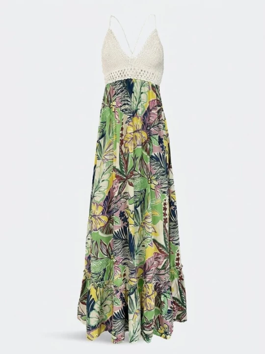 Foto van product Miss June Jurk 'Robe Longue Mencia' gemengde kleuren