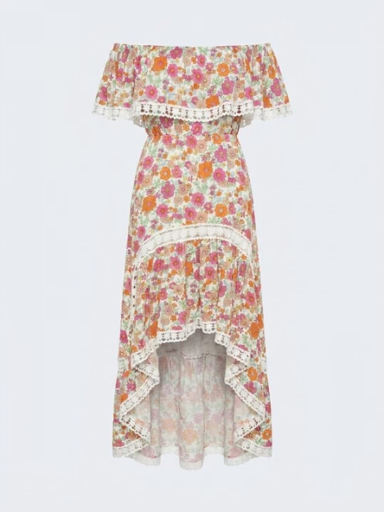 Foto van product Miss June Jurk 'Robe Longue Rayan' gemengde kleuren