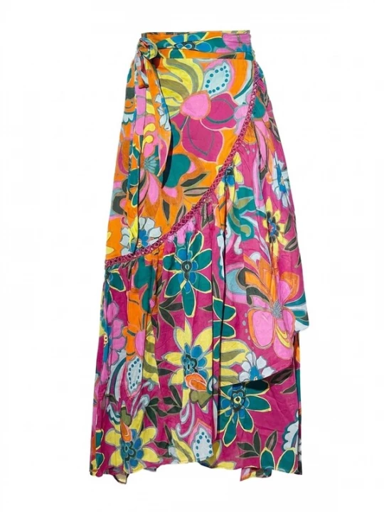 Foto van product Miss June Rok 'Jupe Longue Mimi' gemengde kleuren