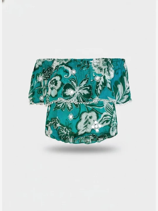 Foto van product Miss June Top 'Top à Épaules Dénudées Thea' blauw