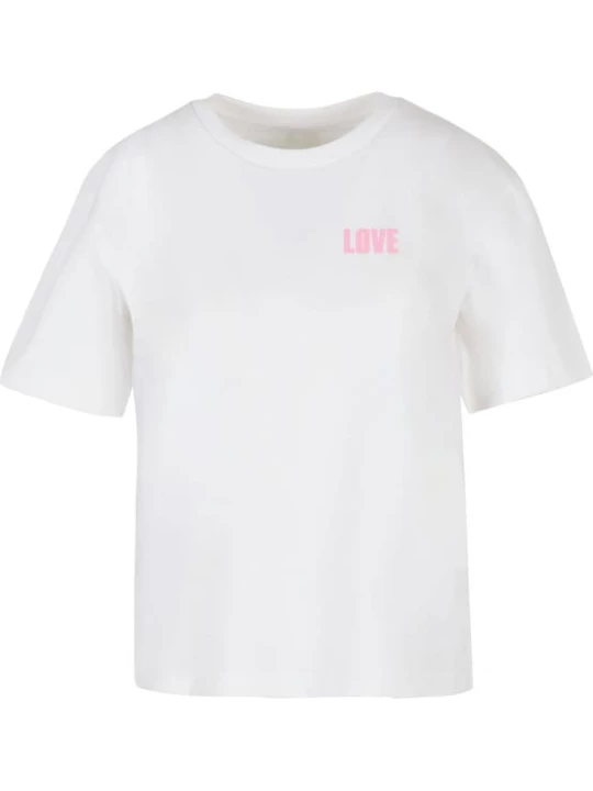 Foto van product Miss Tee Shirt 'All We Need Is Love' wit