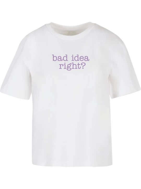 Foto van product Miss Tee Shirt 'Bad Idea' lavendel / wit