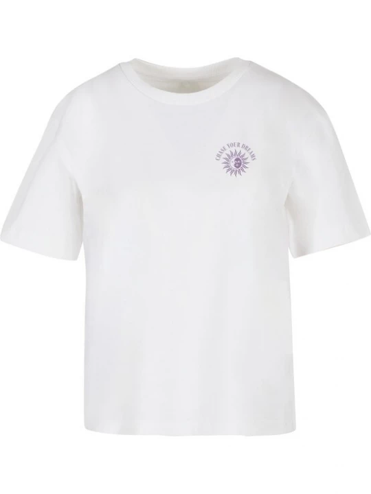 Foto van product Miss Tee Shirt 'Chase Your Dreams' sering / wit