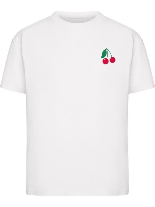 Foto van product Miss Tee Shirt 'Cherry Blossom' groen / oudroze / kersrood / natuurwit