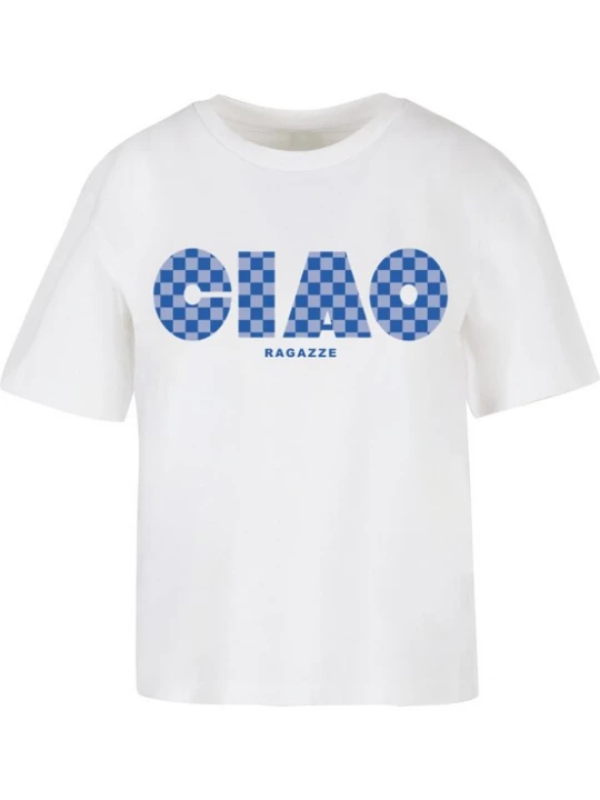 Foto van product Miss Tee Shirt 'Ciao Ragazze' blauw / smoky blue / wit