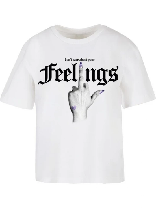 Foto van product Miss Tee Shirt 'Don't Care' grijs / zwart / wit