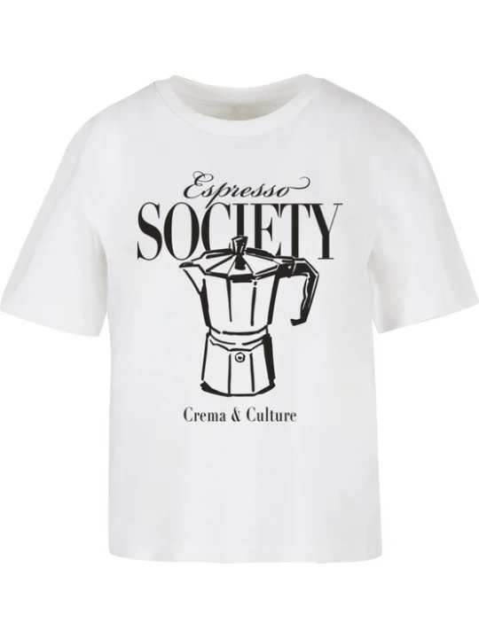 Foto van product Miss Tee Shirt 'Espresso Society' zwart / wit