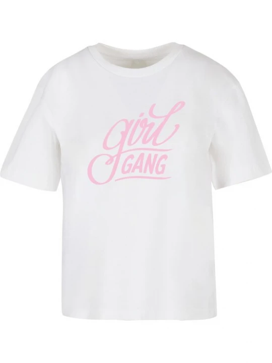 Foto van product Miss Tee Shirt 'Girl Gang' lichtroze / wit