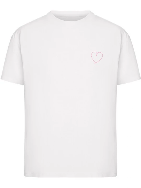 Foto van product Miss Tee Shirt 'Hearts Line' pink / wit