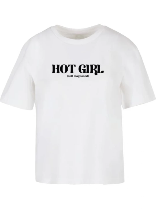 Foto van product Miss Tee Shirt 'Hot Girl Diagnosis' zwart / wit