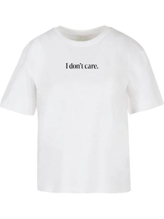 Foto van product Miss Tee Shirt 'I Don´t Care' zwart / wit