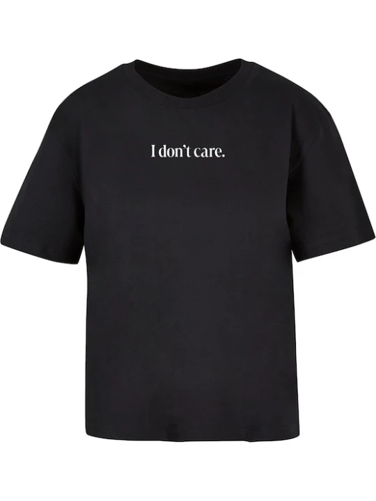 Foto van product Miss Tee Shirt 'I Don´t Care' zwart / wit