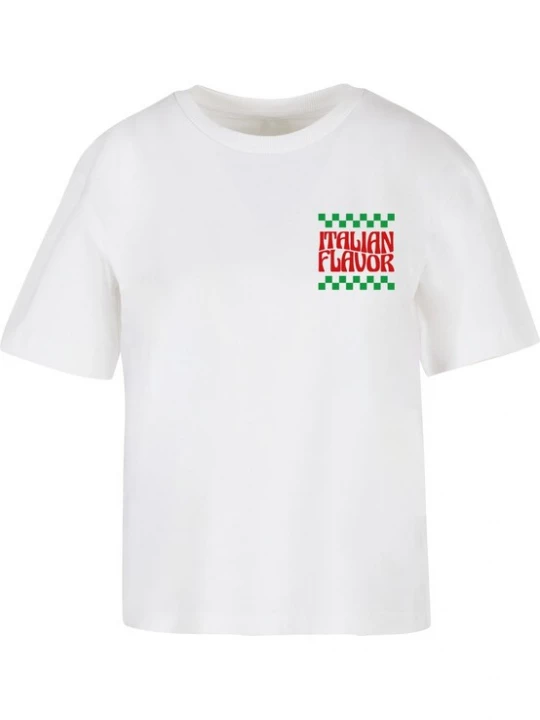 Foto van product Miss Tee Shirt 'Italian Flavor' groen / bloedrood / wit