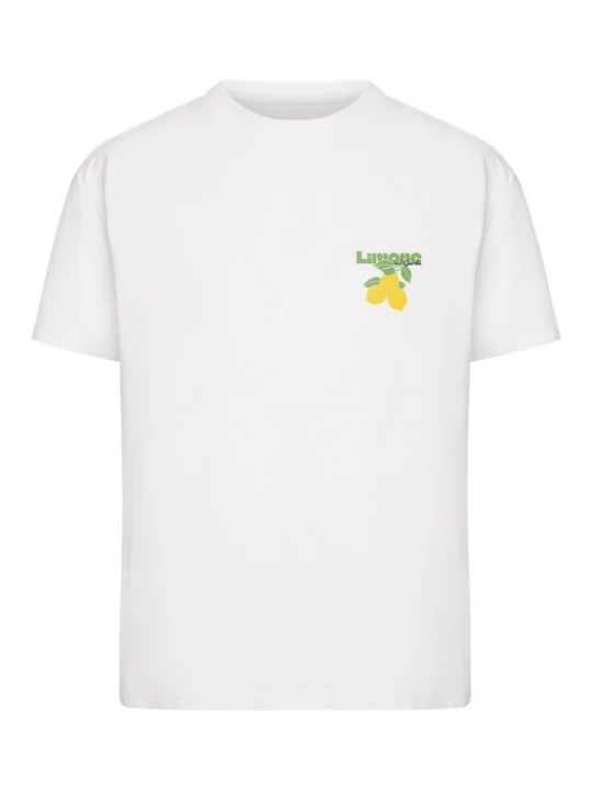 Foto van product Miss Tee Shirt 'Limona Vibes' royal blue / koningsblauw / geel / groen / wit