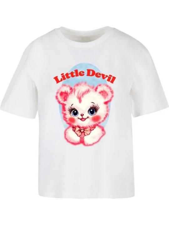 Foto van product Miss Tee Shirt 'Little Devil' lichtblauw / pink / rood / wit