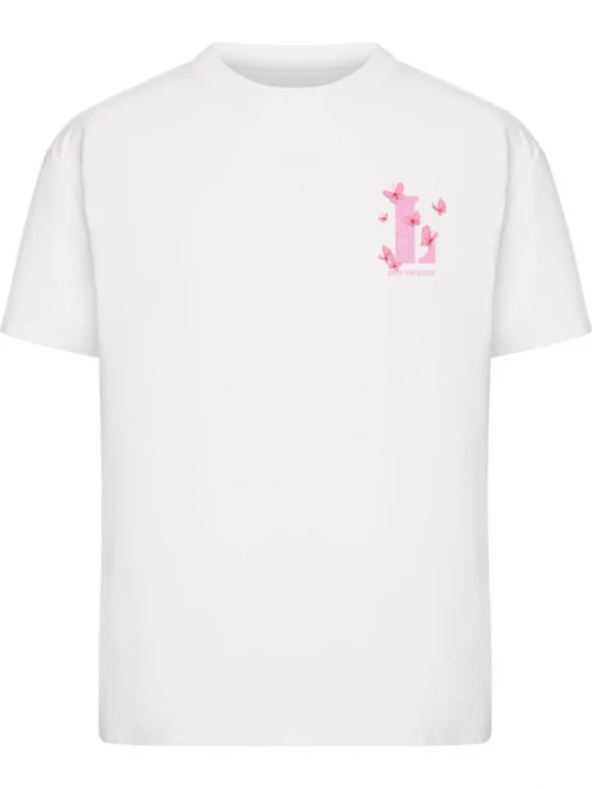 Foto van product Miss Tee Shirt 'Love Yourself And Fly' lichtroze / rood / wit