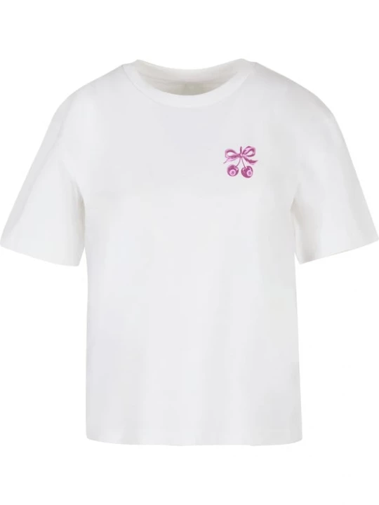 Foto van product Miss Tee Shirt 'Lucky Girl Syndrome' sering / donkerlila / wit