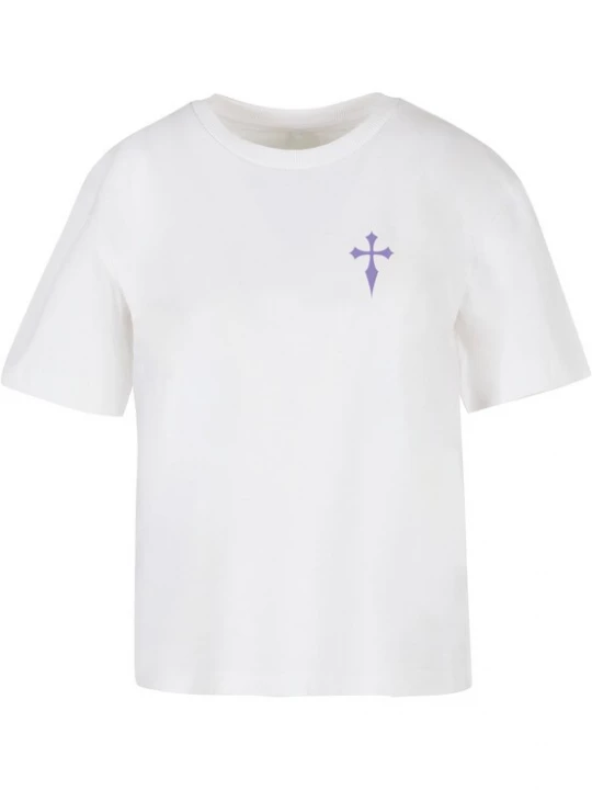 Foto van product Miss Tee Shirt 'Pearl Spider' lila / zilver / wit