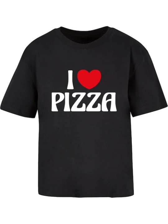 Foto van product Miss Tee Shirt 'Pizza Love' rood / zwart / wit