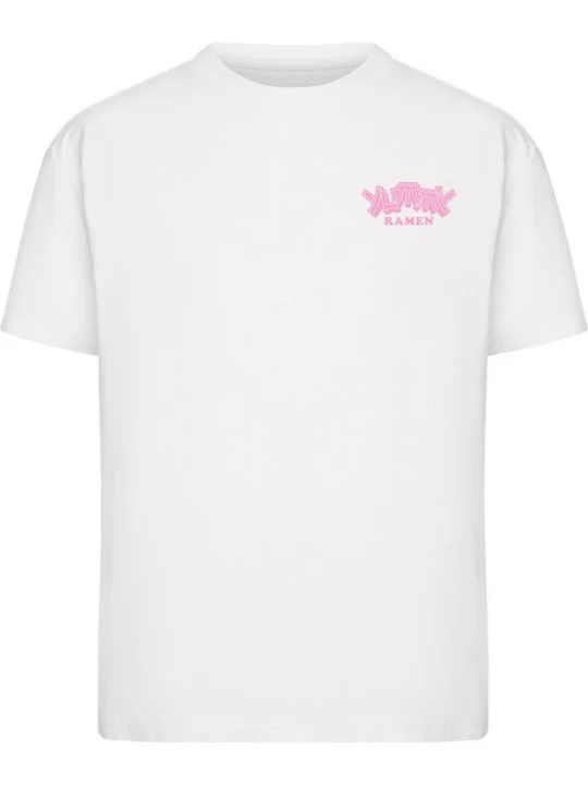 Foto van product Miss Tee Shirt 'Ramen Kitty' pink / wit
