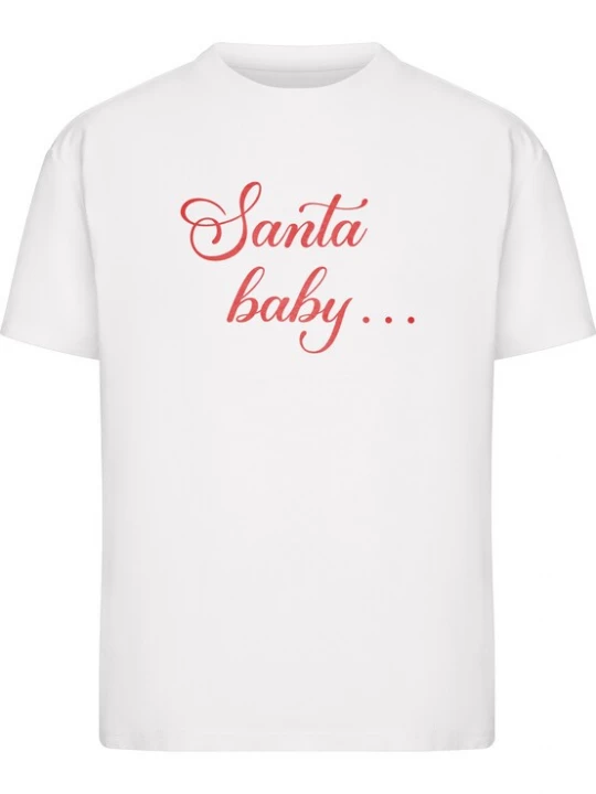 Foto van product Miss Tee Shirt 'Santa Baby' rood / wit