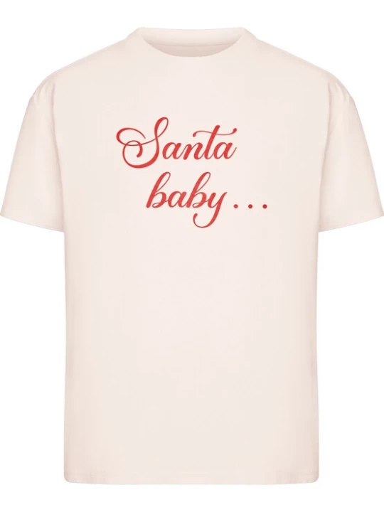 Foto van product Miss Tee Shirt 'Santa Baby' rosa / rood