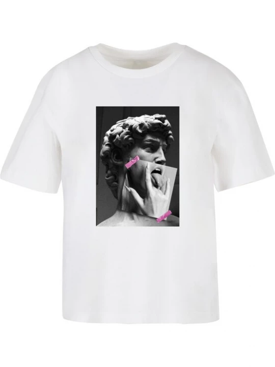 Foto van product Miss Tee Shirt 'Tongues Out' grijs / lichtroze / zwart / wit