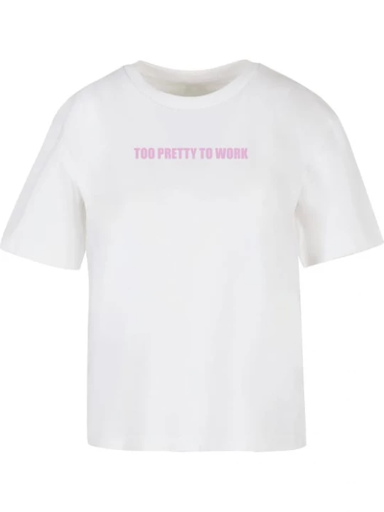 Foto van product Miss Tee Shirt 'Too Pretty' orchidee / wit