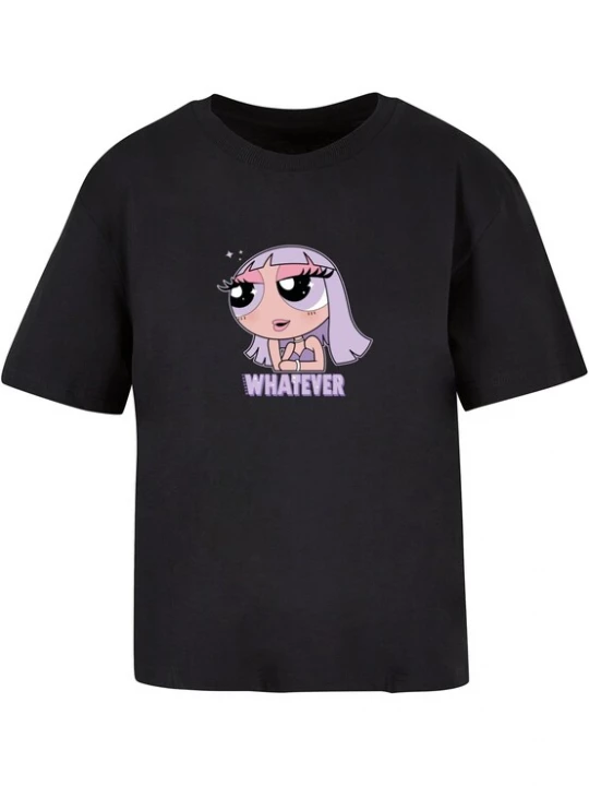 Foto van product Miss Tee Shirt 'Whatever' nude / lila / zwart / wit