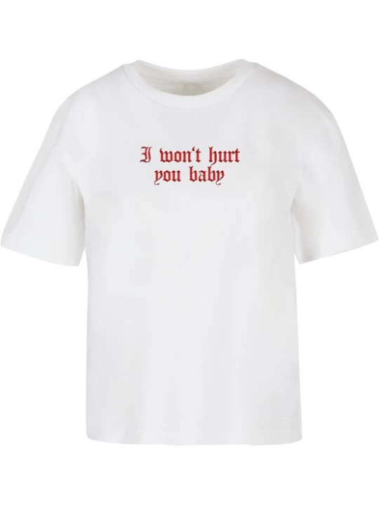 Foto van product Miss Tee Shirt 'Won't Hurt' nude / lichtroze / rood / wit