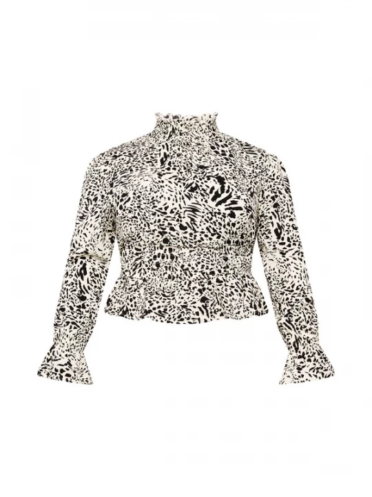 Foto van product Missguided Plus Blouse crème / zwart