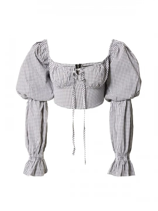 Foto van product Misspap Blouse zwart / wit