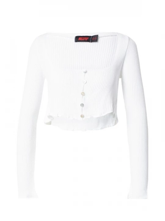 Foto van product Misspap Gebreid vest wit